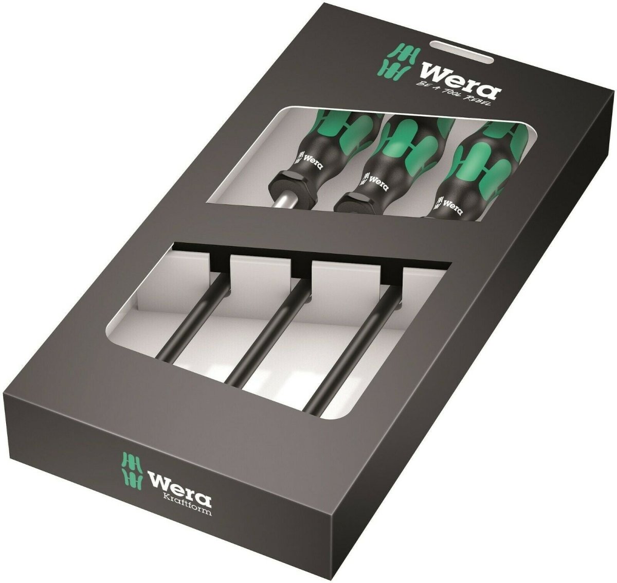 Wera 391/3 Kraftform Plus Flexible Nut Driver Set 3 Piece Metric 05135311001