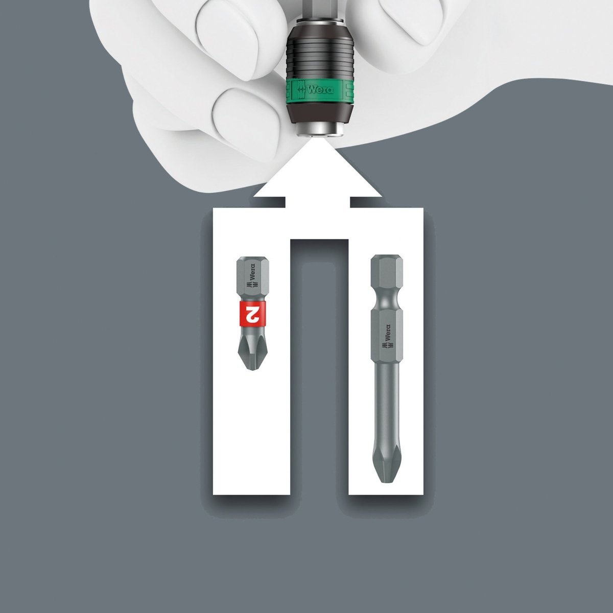 Wera 838 RA-R M Bitholding Ratcheting Screwdriver 1/4" 05051493001