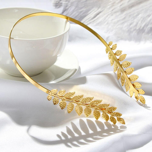Western Fashion Retro Hair Bands For Women Wedding Metal Gold Leaf Butterfly Hair Headbands Girls Bride Gorgeous Hair Accessories For Women