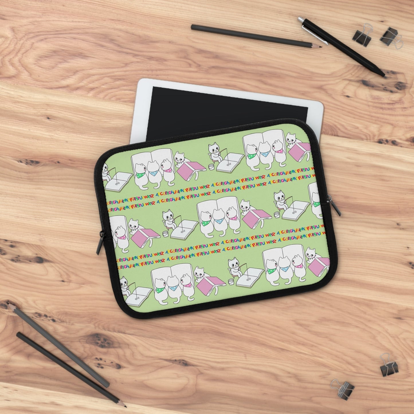 Whimsical Cat Laptop Sleeve