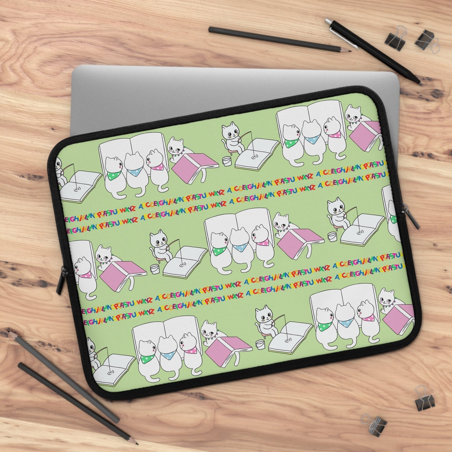 Whimsical Cat Laptop Sleeve