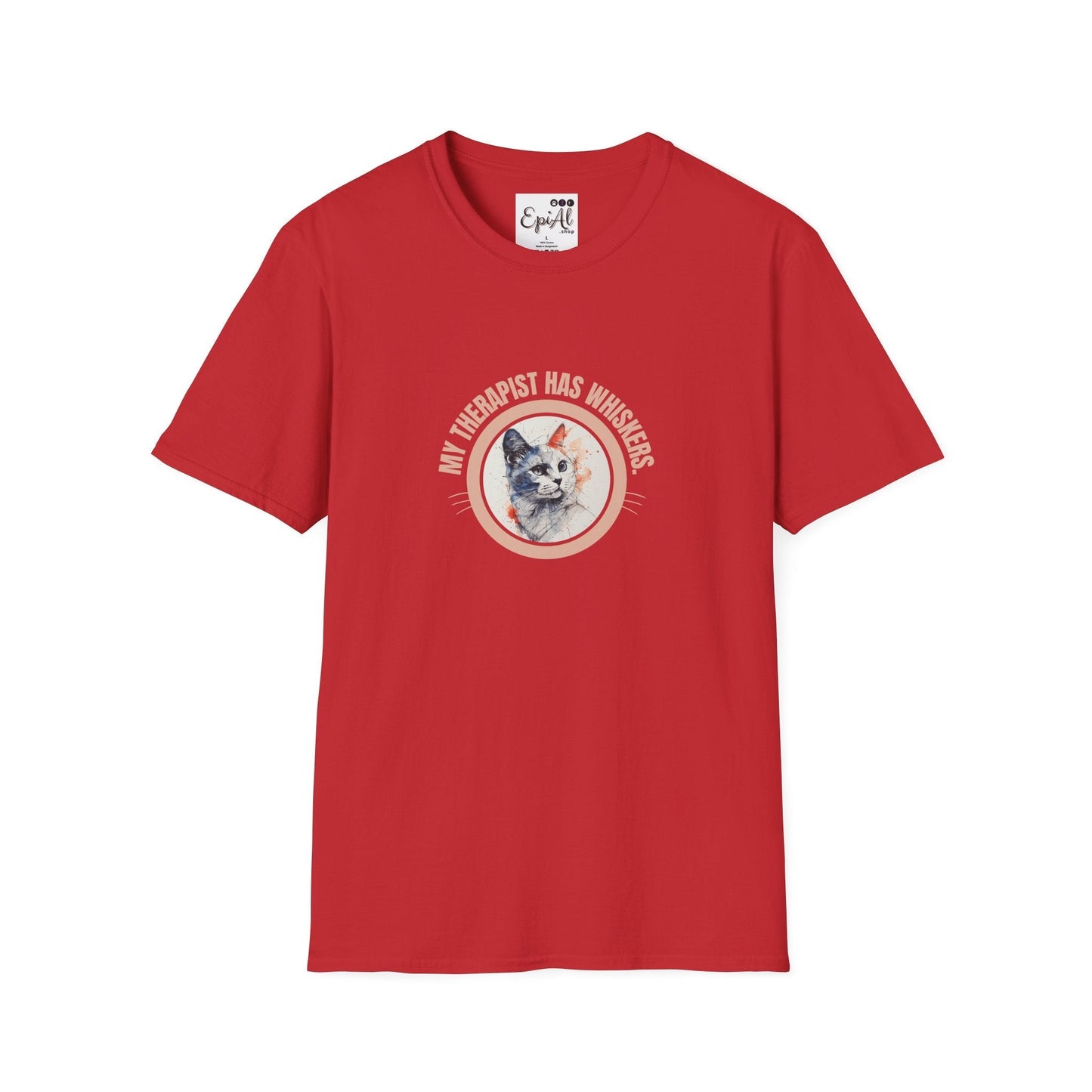 Whimsical Cat Therapy Unisex T-Shirt for Comfort and Style