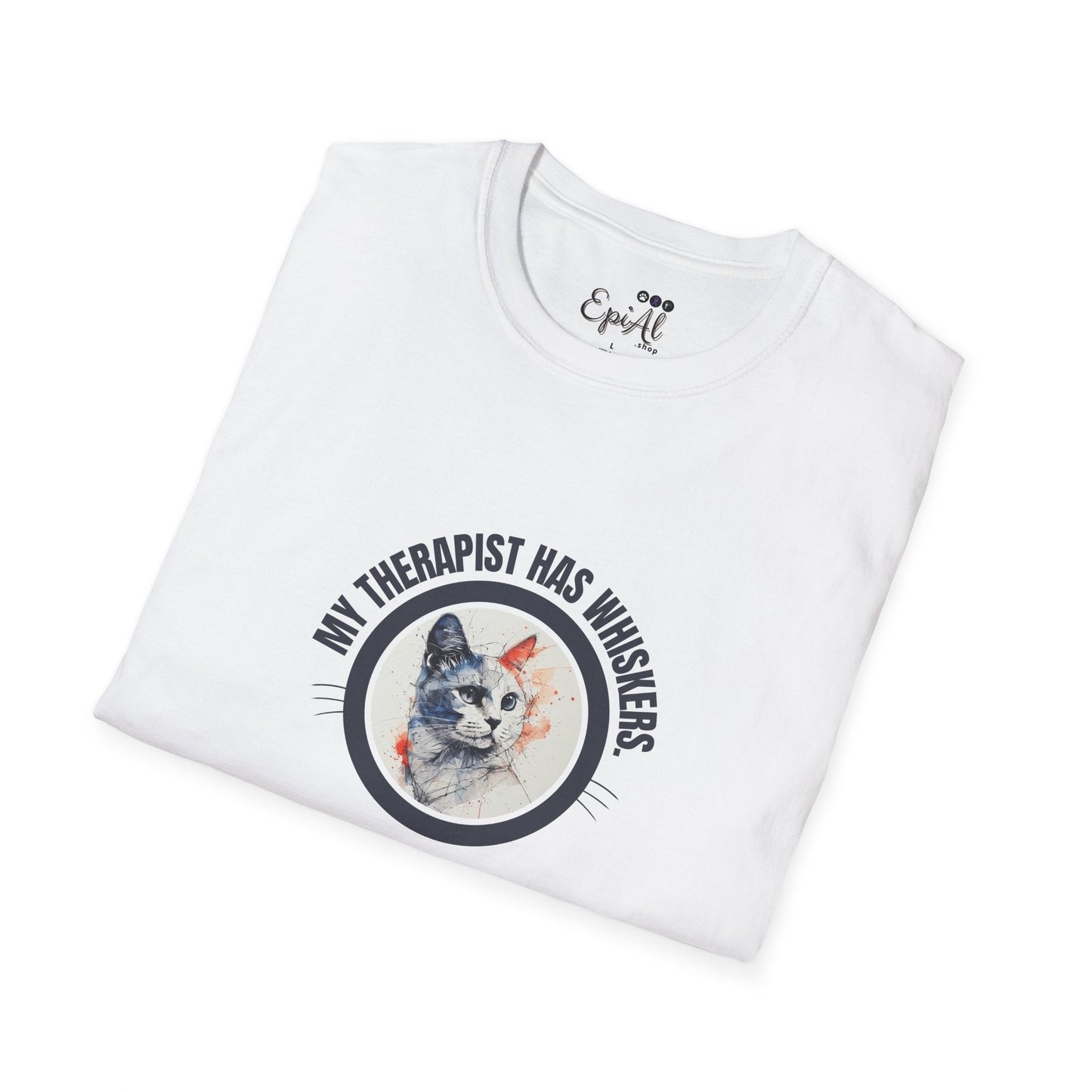 Whimsical Cat Therapy Unisex T-Shirt for Comfort and Style