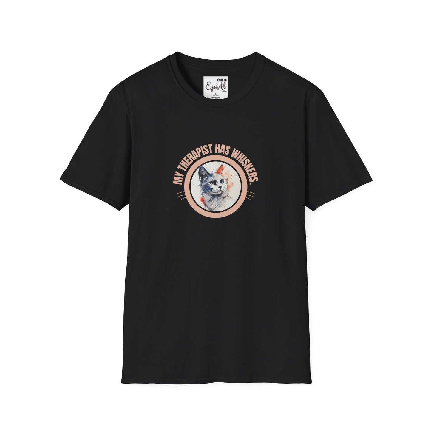 Whimsical Cat Therapy Unisex T-Shirt for Comfort and Style