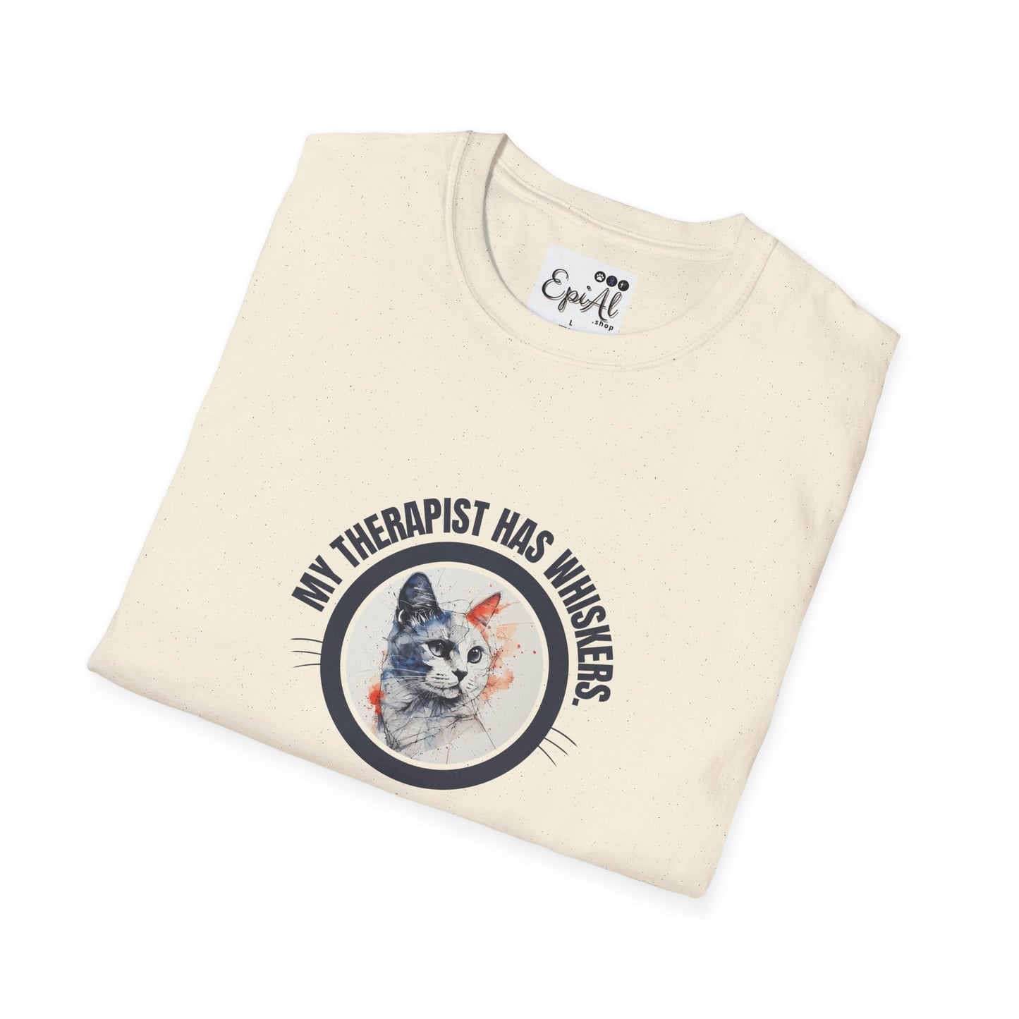 Whimsical Cat Therapy Unisex T-Shirt for Comfort and Style