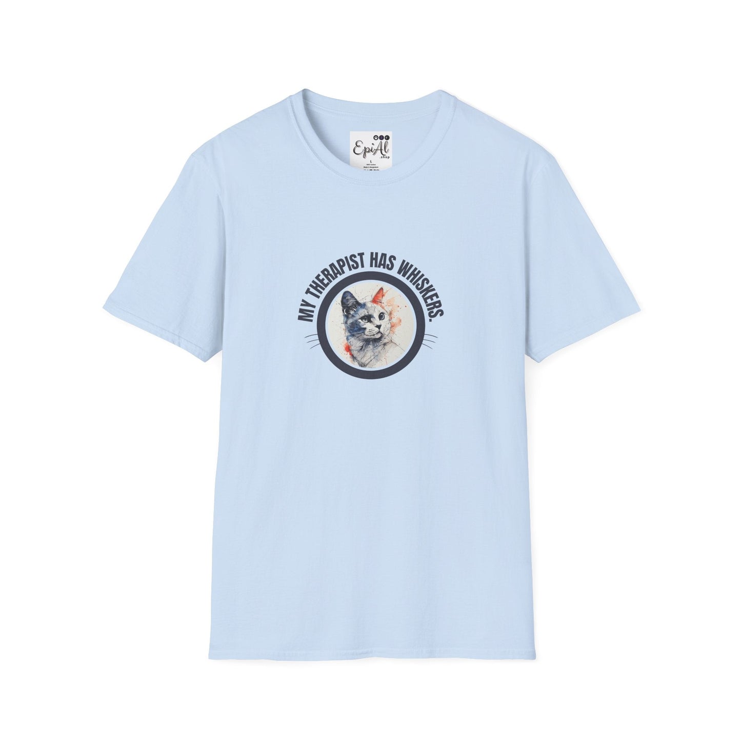 Whimsical Cat Therapy Unisex T-Shirt for Comfort and Style