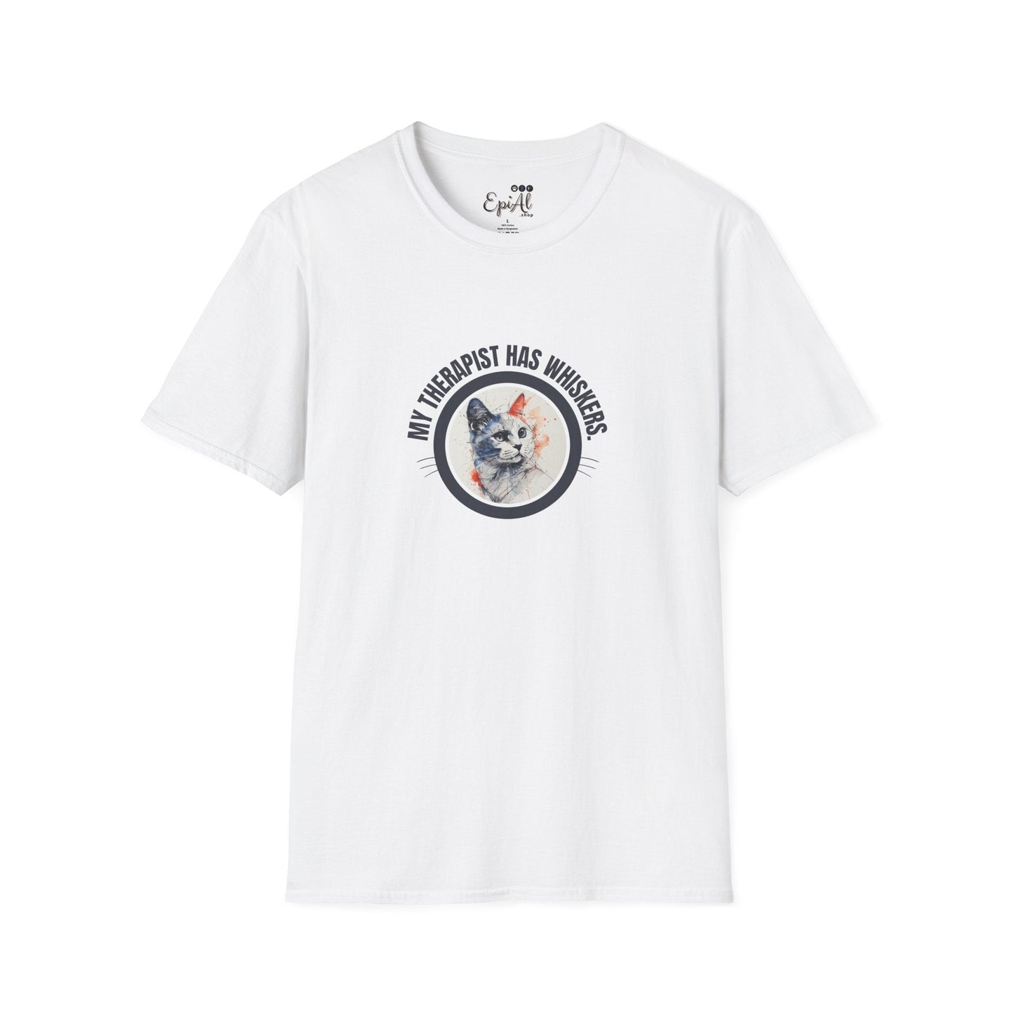 Whimsical Cat Therapy Unisex T-Shirt for Comfort and Style