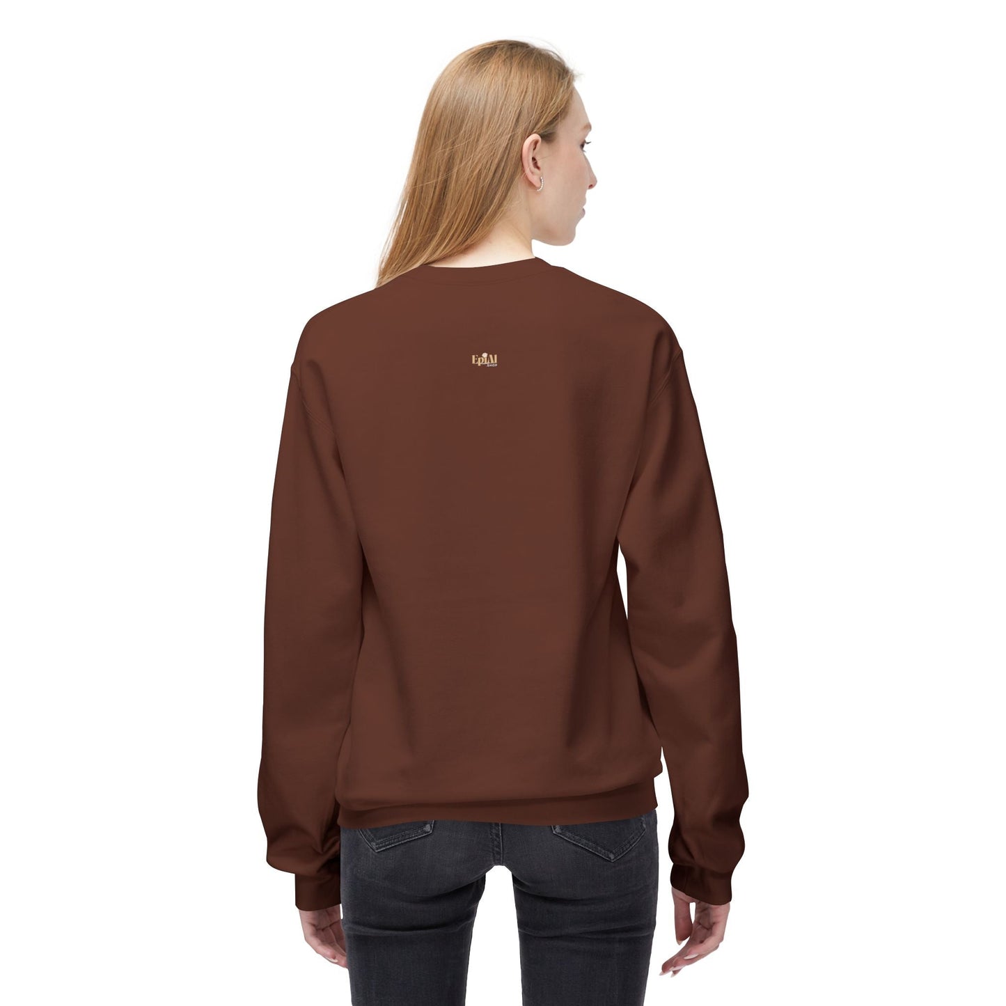 Whimsical Fall Kitty Fleece Sweatshirt for Cozy Autumn Wear