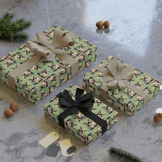 Whimsical Irritable Cat Gift Wrapping Paper Roll - Perfect for Animal Lovers