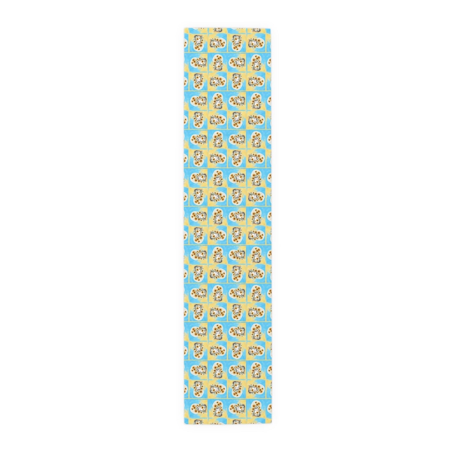 Whimsical Sunflower Kitty Table Runner