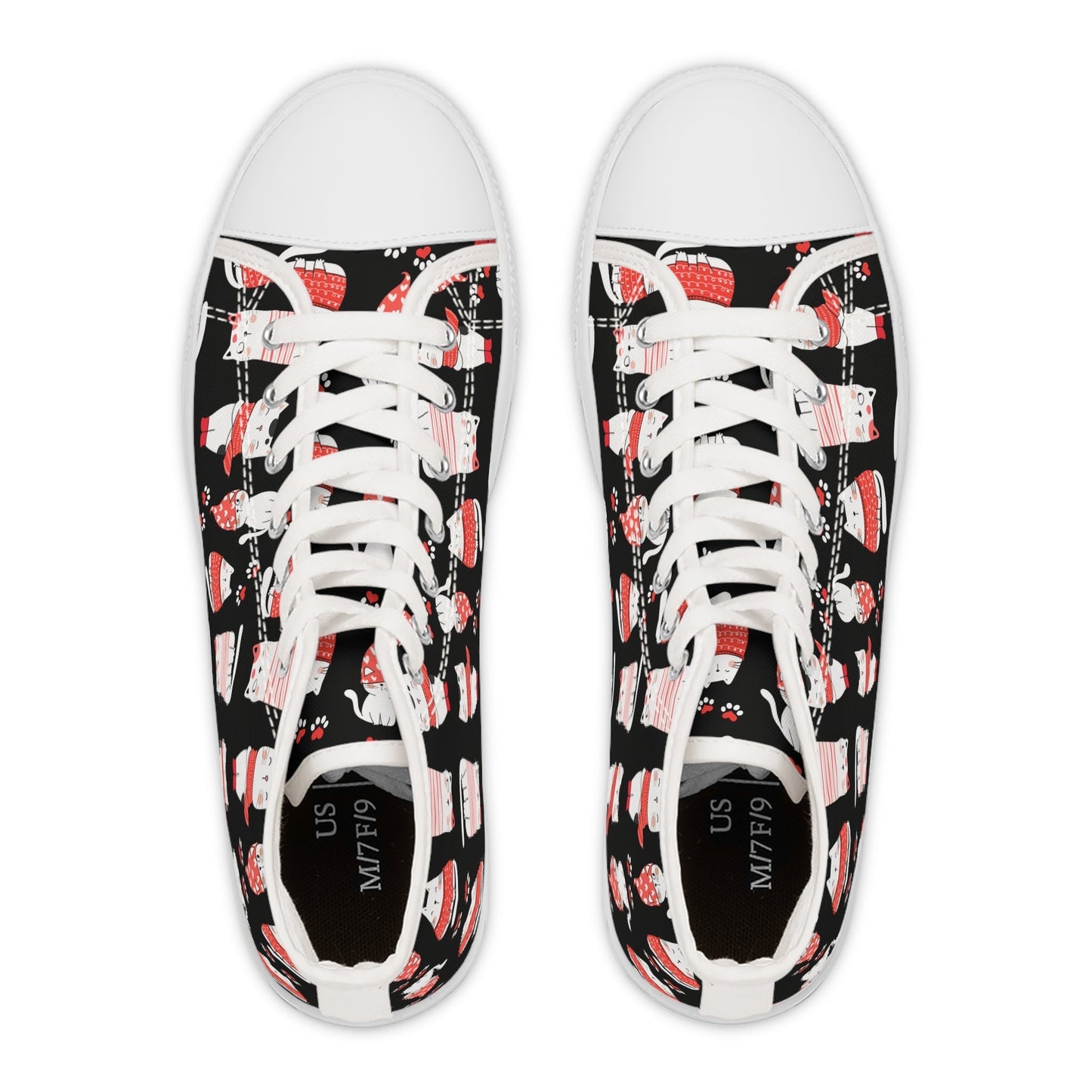 Winter Cats Women's High Top Sneakers