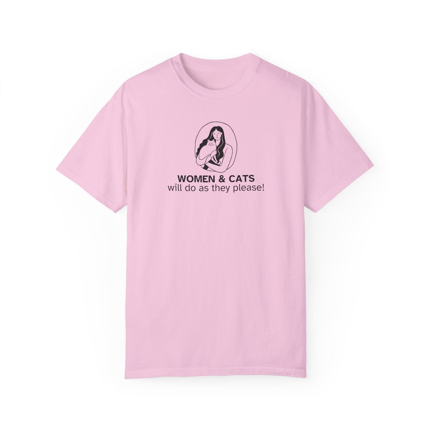 Women & Cats Graphic T-Shirt - Unisex Garment-Dyed Tee