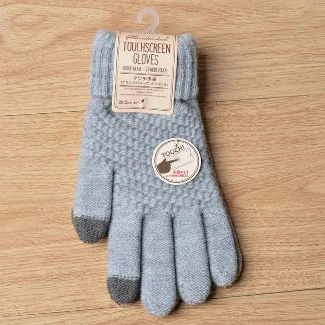 Women New Wool Knitted Gloves Winter Warm Thick Touch Screen Gloves Solid Mittens For Women For Winter Gloves Winter Touch Screen Gloves for Women and Men