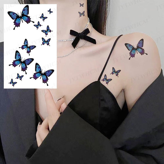 Women's Different Stickers Tattoo Temporary Waterproof Neck Arm Leg Tattoo Colorful Design