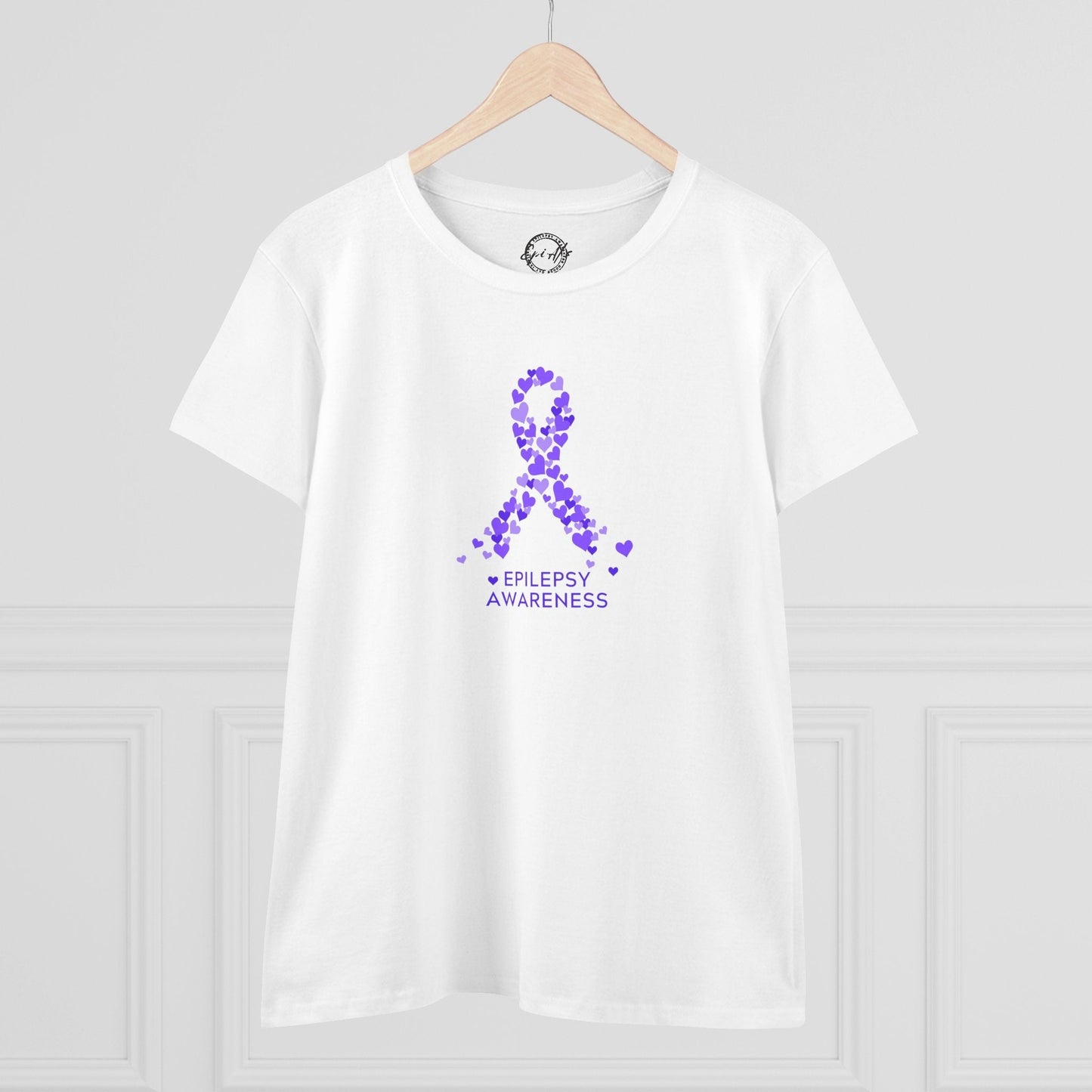 Women's Purple Ribbon Awareness T-Shirt for Epilepsy Awareness