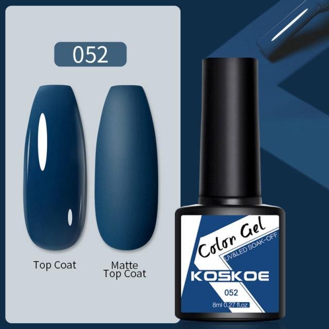 Womens Glossy Colorful 8ml Nail Gel Polish Permanent UV LED Summer Winter High Quality Fashion Design