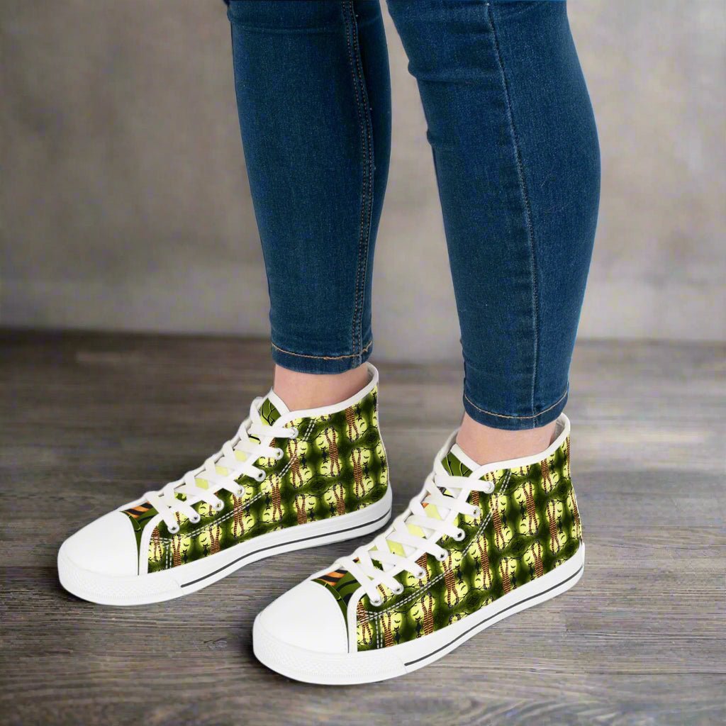 Halloween Cat Lady High Top Sneakers