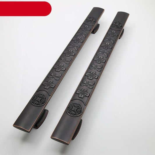 Wooden Door Glass Knob Handle  Hotel Villa European Style Simple Antique Black Surface Mounted Solid Barn Pull Hand Wardrobe Shoe Cabinet Bathroom Cabinet Handle Drawer Handle